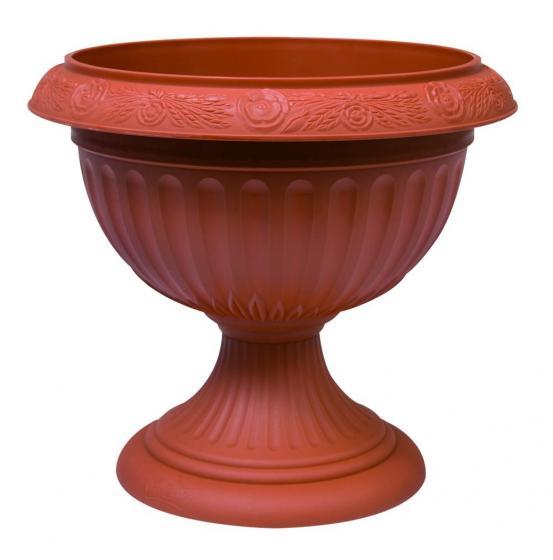 MACETA ROSA GIGANTE CON PEDESTAL 