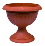 MACETA ROSA GRANDE CON PEDESTAL 